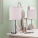 Wade Logan® Amandev Simple Designs Mini Basic Table Lamp w/ Drum Fabric Shade Metal/Fabric in Pink | 11.81 H x 5.51 W x 5.51 D in | Wayfair