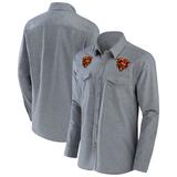 Men's NFL x Darius Rucker Collection by Fanatics Gray Chicago Bears Chambray Button-Up Long Sleeve Shirt