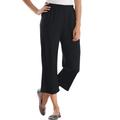 Plus Size Women's 7-Day Knit Capri by Woman Within in Black (Size 1X) Pants