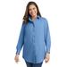 Plus Size Women's Perfect Long-Sleeve Button Down Shirt by Woman Within in French Blue (Size 1X)