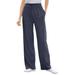 Plus Size Women's Sport Knit Straight Leg Pant by Woman Within in Navy (Size 6X)