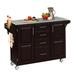 Large Black Finish Create a Cart with Salt & Pepper Granite Top by Homestyles in Black Salt Water Dive Pepper