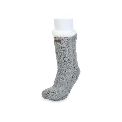 Plus Size Women's Faux Shearling Cabin Sock by GaaHuu in Grey (Size ONE)
