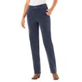 Plus Size Women's Corduroy Straight Leg Stretch Pant by Woman Within in Navy (Size 14 WP)