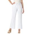 Plus Size Women's Drawstring Denim Wide-Leg Pant by Woman Within in White (Size 18 WP) Pants