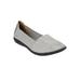 Extra Wide Width Women's The Bethany Slip On Flat by Comfortview in Pewter (Size 7 1/2 WW)