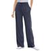 Plus Size Women's Sport Knit Straight Leg Pant by Woman Within in Navy (Size M)