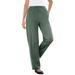 Plus Size Women's 7-Day Knit Ribbed Straight Leg Pant by Woman Within in Pine (Size 5X)