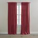 Wide Width Poly Cotton Canvas Back-Tab Panel by BrylaneHome in Burgundy (Size 48" W 96" L) Window Curtain