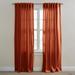 Wide Width Poly Cotton Canvas Back-Tab Panel by BrylaneHome in Terracotta (Size 48" W 45" L) Window Curtain
