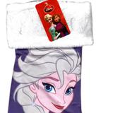 Disney Holiday | Frozen - 18" Full Printed Satin Christmas Stocking With Plush Cuff | Color: White/Silver | Size: Os