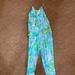 Lilly Pulitzer Pants & Jumpsuits | Lily Pulitzer Floral Jumpsuit - Medium | Color: Blue/Green | Size: M