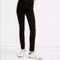 Madewell Jeans | Madewell Petite 9" High-Rise Skinny Jeans Size 25 | Color: Black | Size: 25