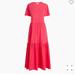 J. Crew Dresses | Nwt J. Crew V-Neck Tiered Knit Midi Dress Size Xsmall | Color: Pink | Size: Xs