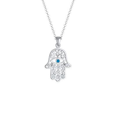 Elli Hamsa Hand der Fatima Evil Eye 925 Silber, mit Kristallen von Swarovski® silberfarben Damen Image