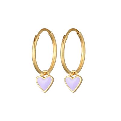 Elli - Elli Ohrringe Creolen Hänger Herzen Emaille 925 Silber 1 ct Damen (69.99 € / 1 ct) Image