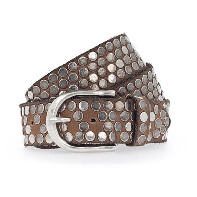 b.belt Nietengürtel Leder 85 cm Hellbraun Damen