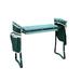 Juggernaut Storage Folding Garden Bench Stool w/ Kneeling Pad, Steel in Blue/Gray/Green | 19.5 H x 23 W x 10.5 D in | Wayfair GN231019