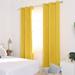 Everly Quinn Boulus Gold Foil Print Blackout Thermal Insulated Grommet Curtains Set Of 2 Polyester in Black/Yellow | 45 H in | Wayfair