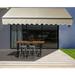 Aleko Motorized Retraction Slope Patio Awning Wood in Brown | 8 H x 157 W x 120 D in | Wayfair ABM13X10IVORY29