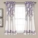 Darby Home Co Saffr Walden Floral Room Darkening Thermal Rod Pocket Curtain Panels Polyester in Gray/Indigo | 63 H in | Wayfair