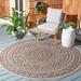 Brown/White 48 x 0.25 in Area Rug - Bungalow Rose Amedee Floral Light Beige/Light Brown Indoor/Outdoor Area Rug | 48 W x 0.25 D in | Wayfair