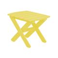 Wildridge Classic Rectangular Outdoor Side Table Plastic in Yellow | 17 H x 21 W x 16 D in | Wayfair LCC-228-YELLOW