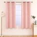 Everly Quinn Boulus Gold Foil Print Blackout Thermal Insulated Grommet Curtains Set Of 2 Polyester in Pink/Black | 45 H in | Wayfair