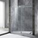 WoodBridge 56" - 60" W x 76" H Single Sliding Frameless Shower Door Tempered Glass in Gray | 76 H x 0.375 D in | Wayfair MBSDC6076-CH