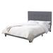 CorLiving Ellery Grey Fabric Tufted Bed