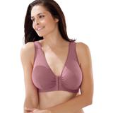 Plus Size Women's Meryl Cotton Front-Close Wireless Bra by Leading Lady in Wistful Mauve (Size 40 A/B)