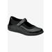 Wide Width Women's Rose Mary Jane Flat by Drew in Black Croco (Size 5 W)