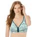 Plus Size Women's Cotton Comfort Front-Close No-Wire Bra by Catherines in Vine Floral (Size 50 DDD)