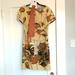 Anthropologie Dresses | Floreat Anthropologie Floral / Bird Brown Tan Shift Dress W Belt Size 4 | Color: Brown/Tan | Size: 4