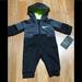 Nike One Pieces | Nike Baby`S Long Sleeve Full Zip Hooded Newborn | Color: Black | Size: Newborn