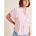 Anthropologie Tops | No Offers Anthropologie Maeve Pink And White Vertical Stripe Linen Top M | Color: Pink/White | Size: M