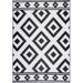 Black/White 72 x 48 x 0.1 in Area Rug - Foundry Select Hulmeville Southwestern Machine Woven Indoor/Outdoor Area Rug | Wayfair