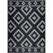 Black/Gray 108 x 72 x 0.1 in Area Rug - Foundry Select Hulmeville Southwestern Machine Woven Indoor/Outdoor Area Rug | Wayfair