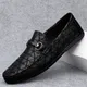 Mocassins classiques en cuir véritable pour hommes chaussures de conduite à enfiler mocassins