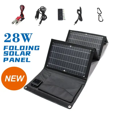 Panneau solaire Portable pliable de Camping avec chargeur Double USB pour téléphone 28W 21W 14W