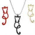 Pendentif à breloques de chat creux pour collier bijoux de document exécutif en or pendentif de