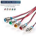 Indicateur lumineux LED en métal 19mm étanche Signal lumineux avec fil 3V 6V 12V 24V 110V