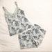 Jessica Simpson Intimates & Sleepwear | Jessica Simpson Pajama Set Blue Floral Small | Color: Blue/Gray | Size: S