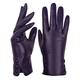 GSG Womens Touchscreen Leather Gloves Warm Fleece Lined Winter Driving Gloves Purple Medium