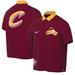 Men's Nike Wine/Gold Cleveland Cavaliers 2021/22 City Edition Therma Flex Showtime Short Sleeve Full-Snap Collar Jacket