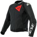 Dainese Sportiva Giacca in pelle traforata per moto, nero, dimensione 48