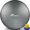 TRESKO Gymnastikball (Grau 75cm) mit Pumpe Fitnessball Yogaball Sitzball Sportball Pilates Ball