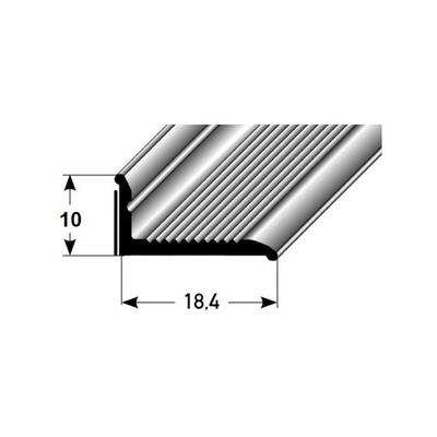 Selbstklebende Sockelleiste 10 x 18,4 mm, für Wandabschlüsse 'Brandon', Aluminium Image