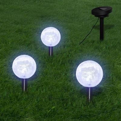 Vidaxl - Solarkugel 3 led Gartenleuchten mit Erdspießen & Solarmodul