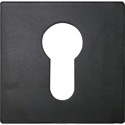 Zylinderrosette pz flach eckig, Edelstahl schwarz matt - Solido Image